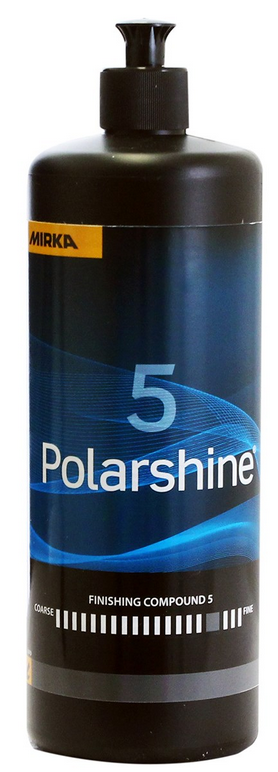 Polarshine 5 kiillotusaine. Karkeusaste hieno. Tilavuus 1 litra